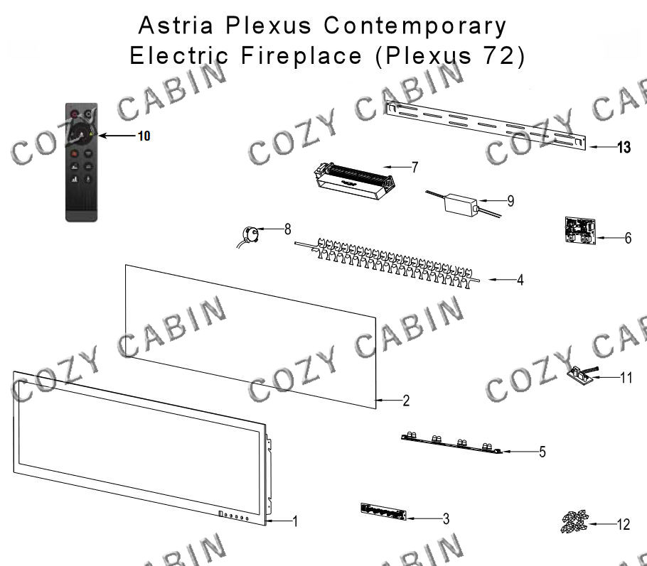 Astria Plexus Contemporary Electric Fireplace (Plexus 72) #Plexus72